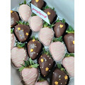 20pcs Starry Pink Heart Chocolate Strawberries Gift Box